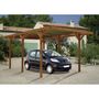 Voir la diapositive 1 : Forest Style Carport bois Bessoncourt toit plat traité autoclave, 15,56 m²
