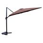 Voir la diapositive 6 : CONCEPT USINE Bundle parasol rectangulaire 3x4m déporté rotatif marron aluminium + housse CESARE