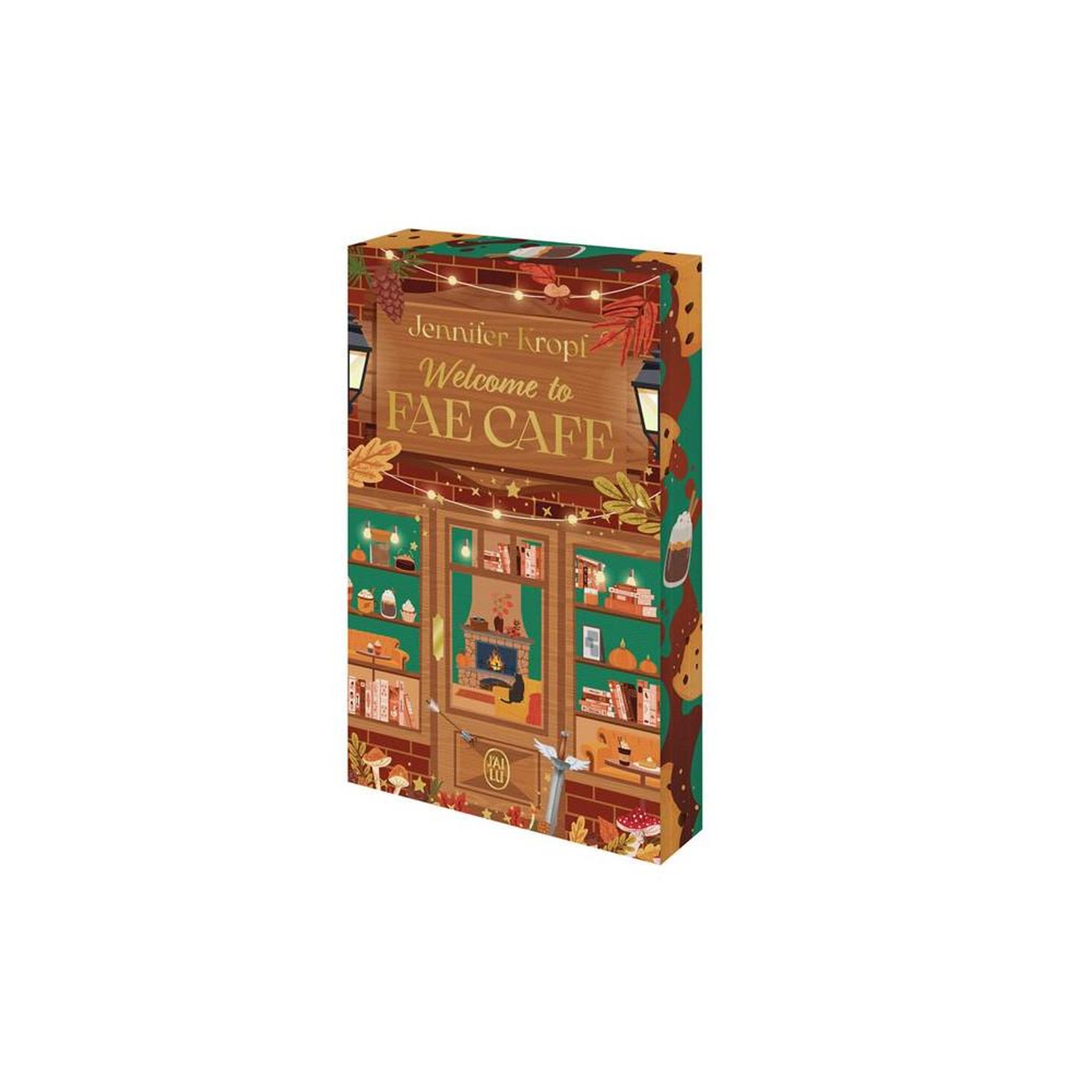 Livre poche welcome to fae café, jennifer kropf, fantasy urbaine à toronto, édition broché illustrée