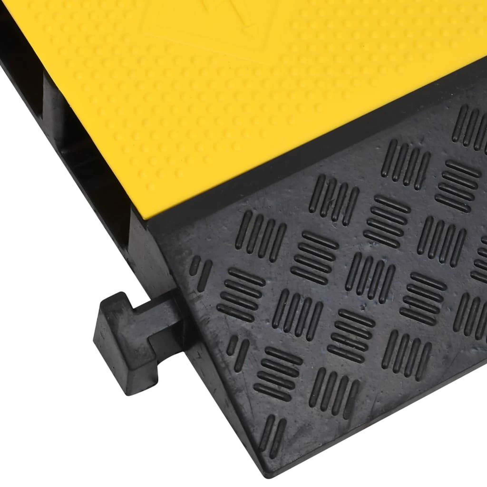 Voir la diapositive 5 : VIDAXL Rampe de protection de cable avec 2 canaux 90 cm caoutchouc
