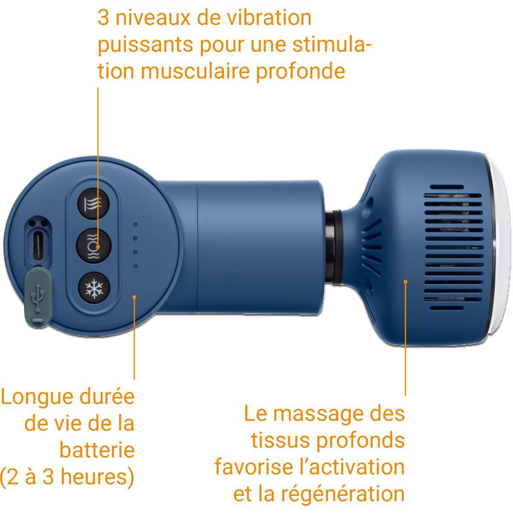 Voir la diapositive 3 : Medisana Pistolet de massage de massage MG 600 chaud et froid