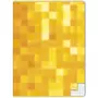 AUCHAN Cahier piqué 24x32cm 140 pages grands carreaux Seyes jaune motif pixellisé