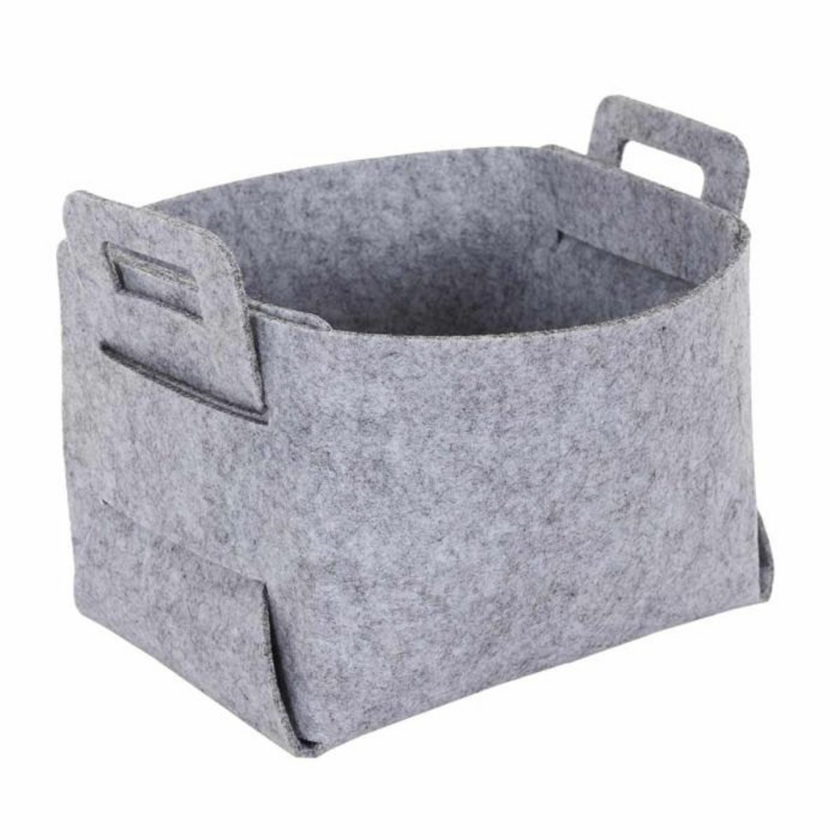 Paris Prix Panier de Rangement  Feutre Pliable  20cm Gris