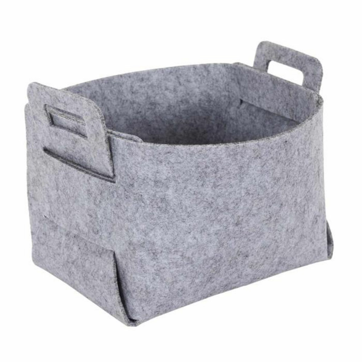 Paris Prix Panier de Rangement  Feutre Pliable  20cm Gris