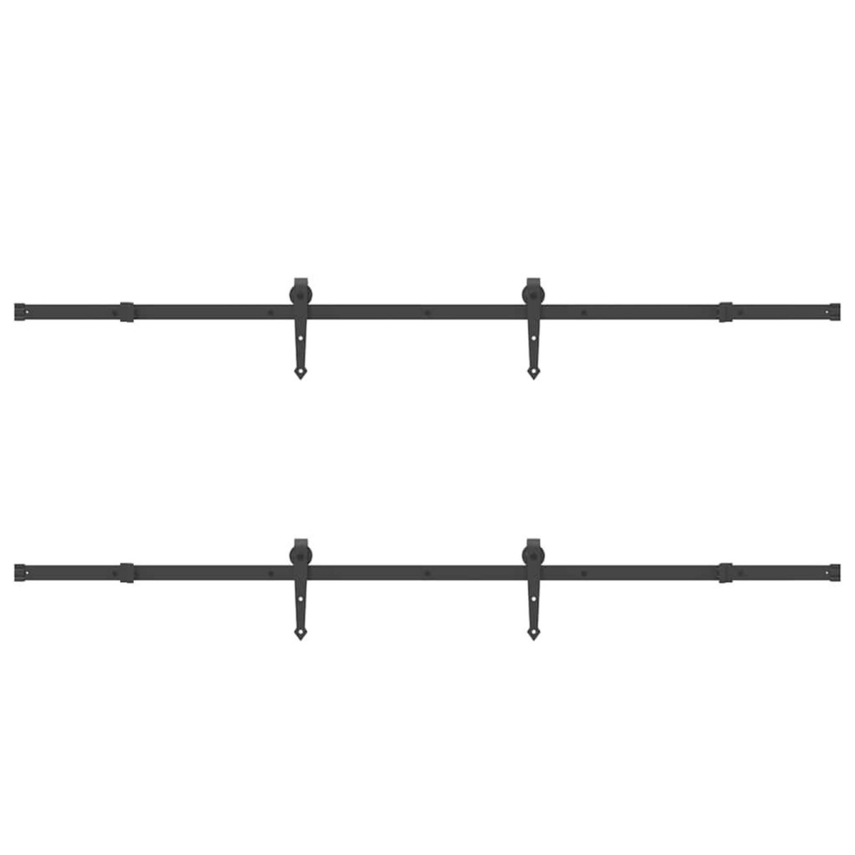 VIDAXL Kit de quincaillerie de porte coulissante 427 cm acier noir