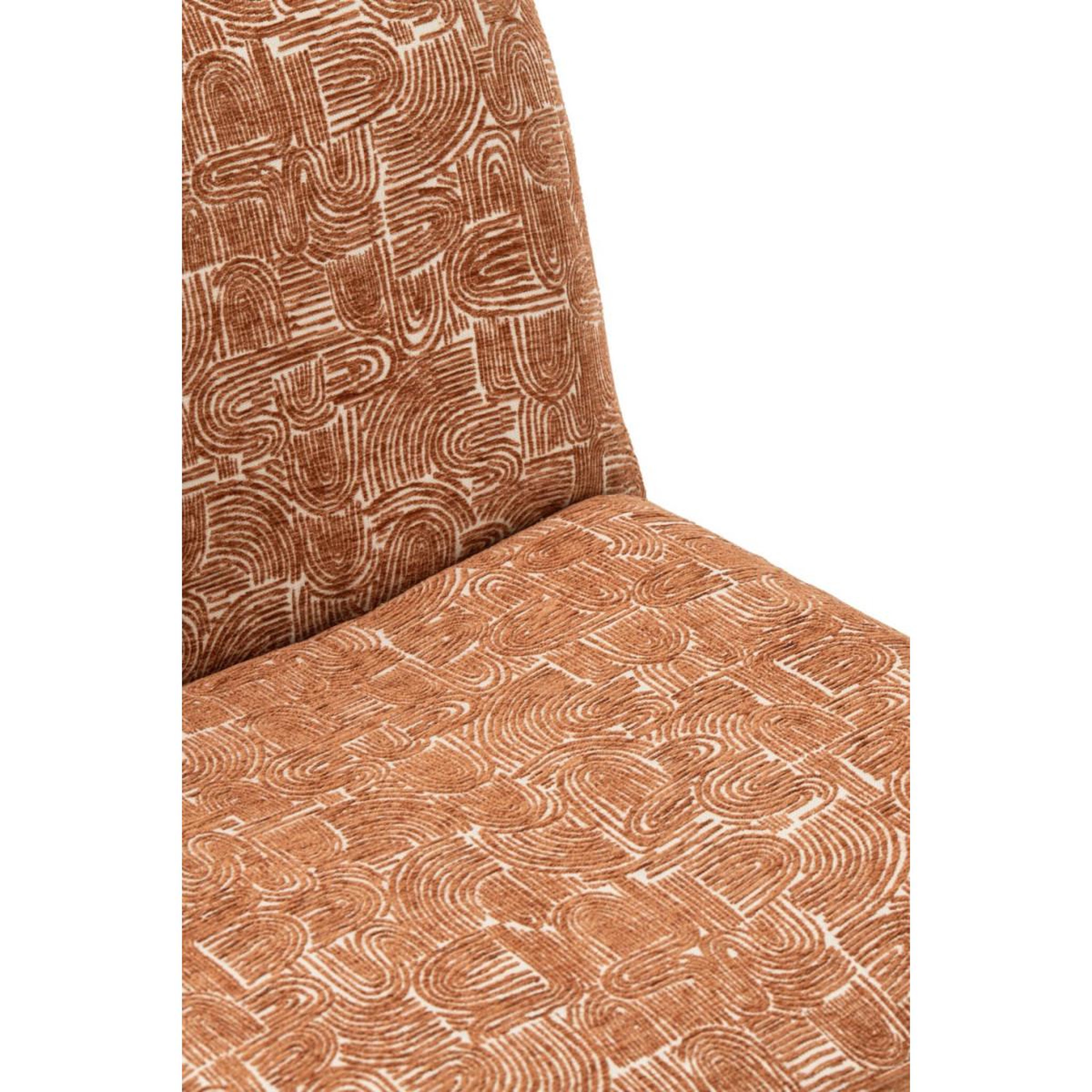 Voir la diapositive 5 : J-LINE Fauteuil design organique  margo  87cm rouille