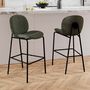 Voir la diapositive 2 : Rendez vous déco Lot de 2 chaises pour îlot central en tissu bouclé beige 63,5 cm - Iris