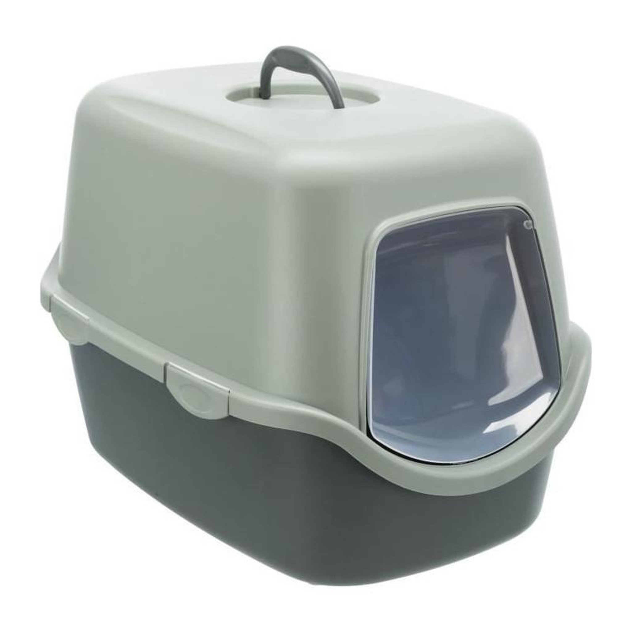 Trixie Bac a litiere TRIXIE Vico - Couvercle - Recyclé - 40 × 40 × 56 cm - Anthracite et gris-vert