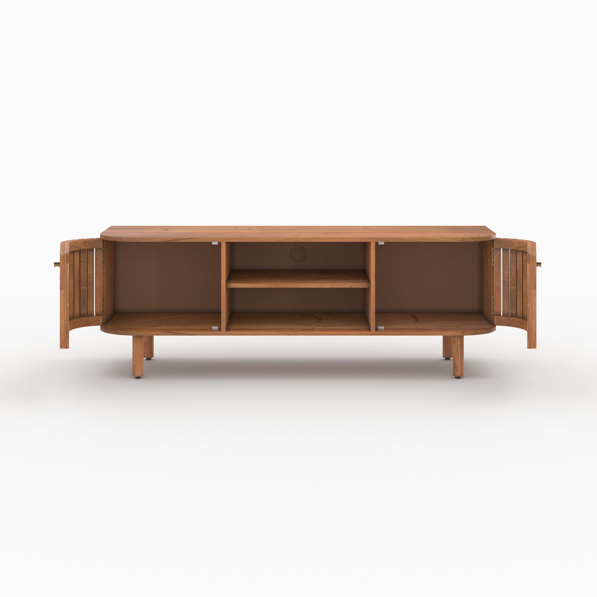 Voir la diapositive 6 : MAISON PAVANE Meuble tv en bois d'acacia 145 cm-paola
