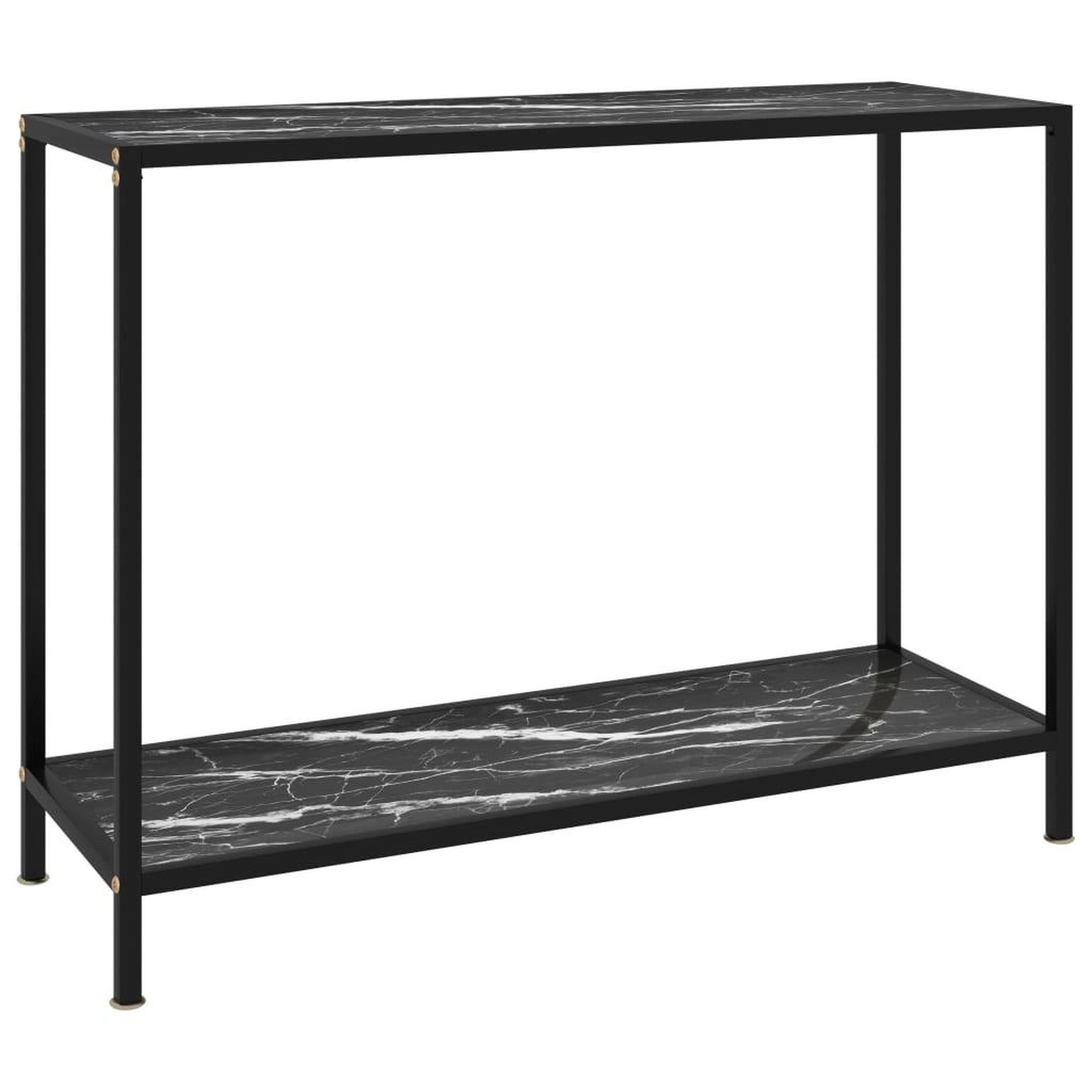 Voir la diapositive 1 : VIDAXL Table console Noir 100x35x75 cm Verre trempe