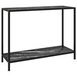 VIDAXL Table console Noir 100x35x75 cm Verre trempe