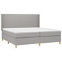Voir la diapositive 4 : VIDAXL Sommier a lattes de lit matelas LED Gris clair 200x200 cm Tissu