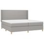 Voir la diapositive 4 : VIDAXL Sommier a lattes de lit matelas LED Gris clair 200x200 cm Tissu