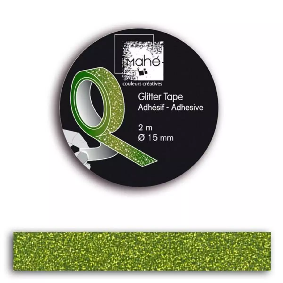 Mahé Masking Tape vert à paillettes