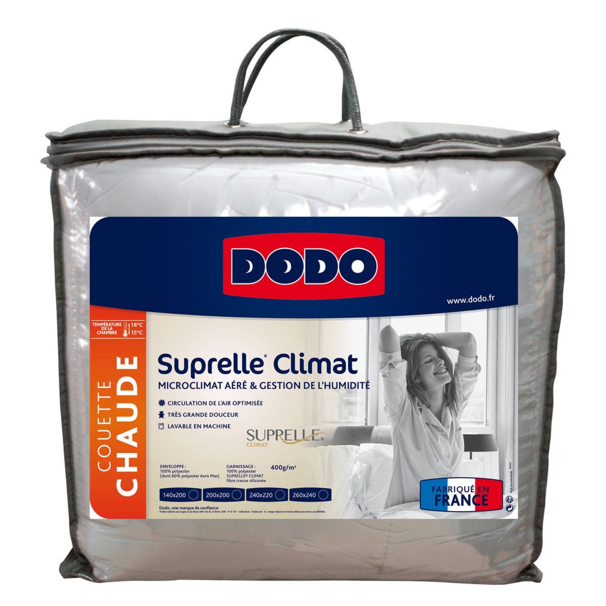 DODO Couette chaude en polyester 400 g/m² SUPRELLE CLIMAT 