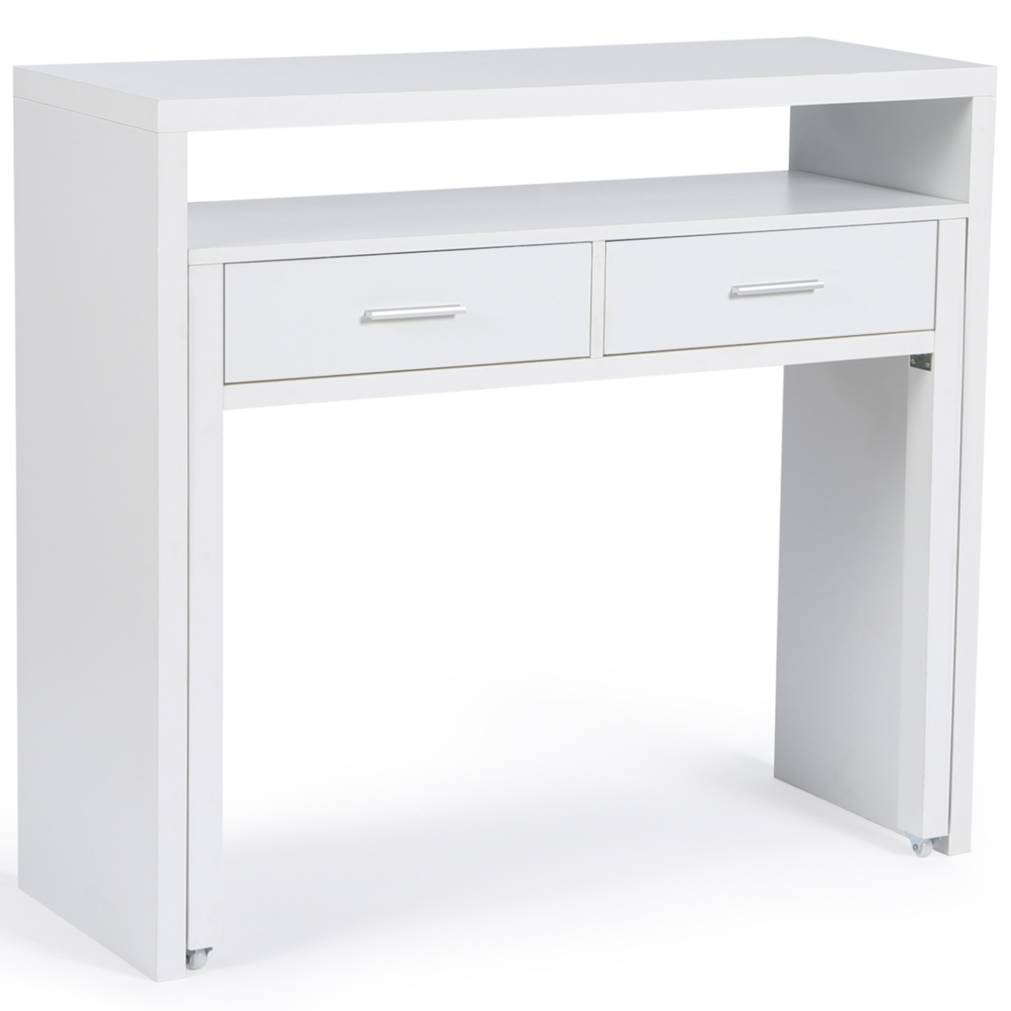 Voir la diapositive 4 : ID MARKET Bureau extensible max blanc