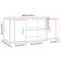 Voir la diapositive 6 : VIDAXL Meuble TV Chene sonoma 100x35x40 cm Bois d'ingenierie