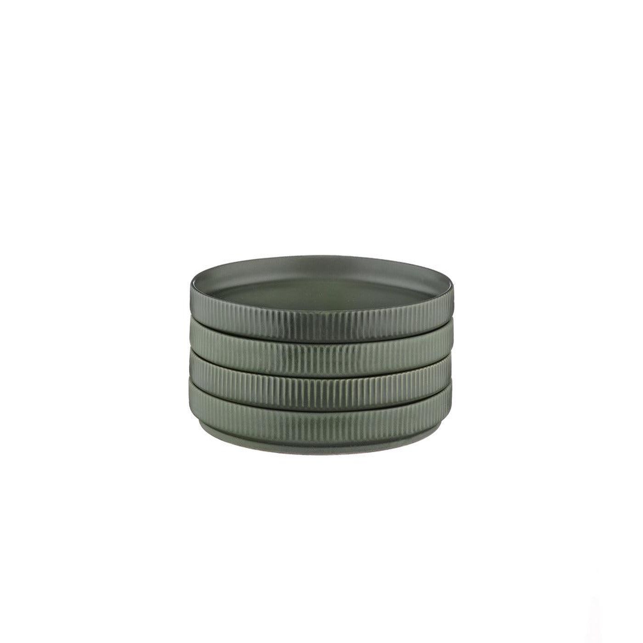 Voir la diapositive 3 : BJORN Assiette scandi ø16,5cm - 4 pièces - olive