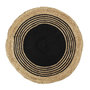 Voir la diapositive 1 : The Home Deco Factory Tapis rond jute coton noir D90