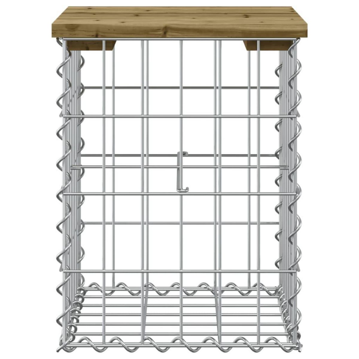 VIDAXL Banc de jardin design gabion 33x31x42 cm bois de pin impregne