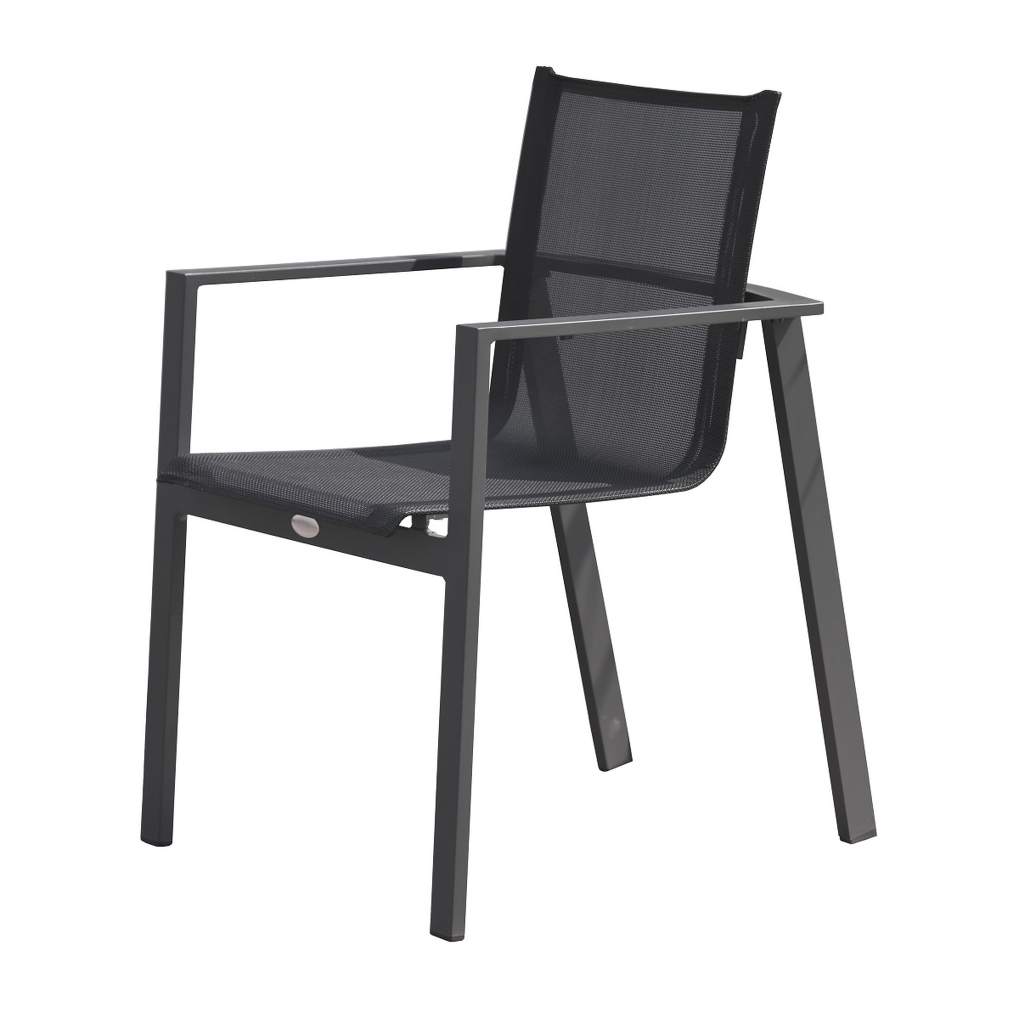 Voir la diapositive 2 : DCB GARDEN Fauteuil de jardin empilable en aluminium MIAMI - Gris anthracite