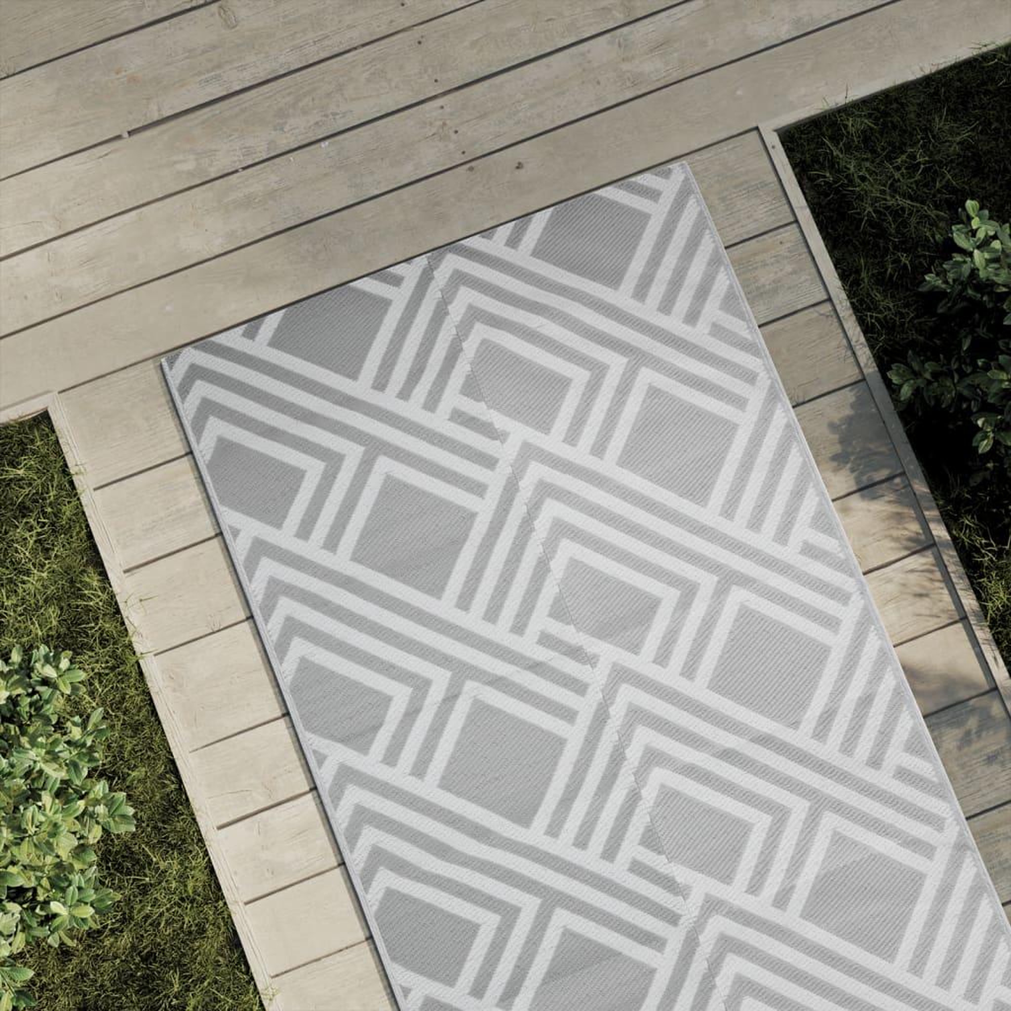 VIDAXL Tapis d'exterieur ARAKIL gris 80 x 150 cm PP
