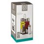 Voir la diapositive 4 : B BASIC & CO Ensemble avec Support  Huile Vinaigre & Sel Poivre  20cm Argent