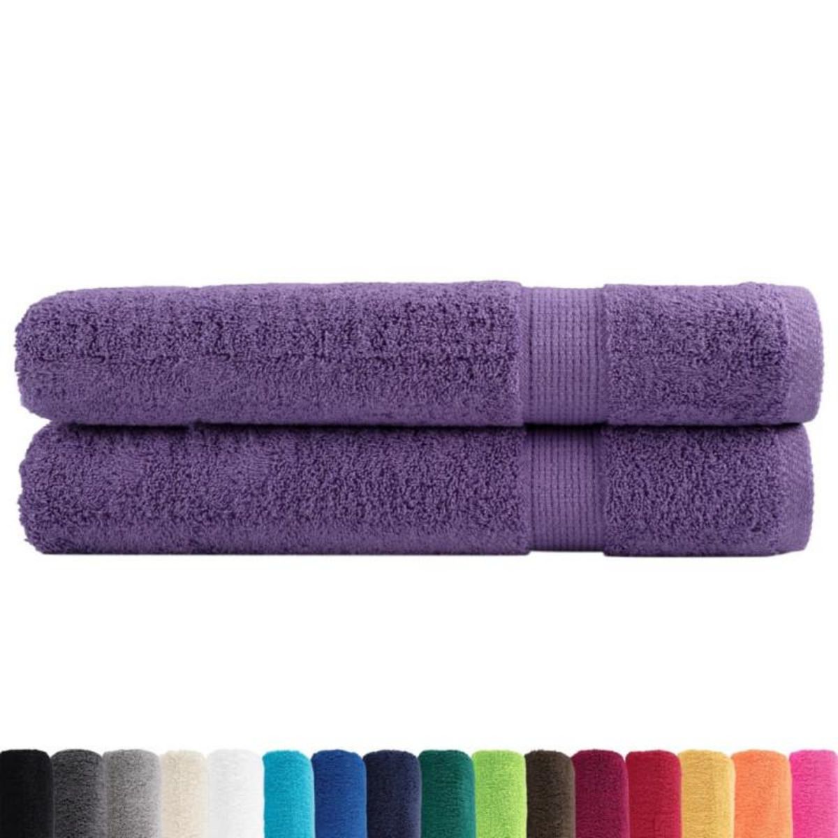 VIDAXL Serviettes de sauna de qualité supérieure SOLUND 2 pcs violet