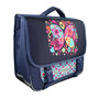 Voir la diapositive 2 : Bagtrotter Cartable Scolaire Primaire 38cm Phileas - Papillon Bleu Marine  2 Compartiments - Bagtrotter