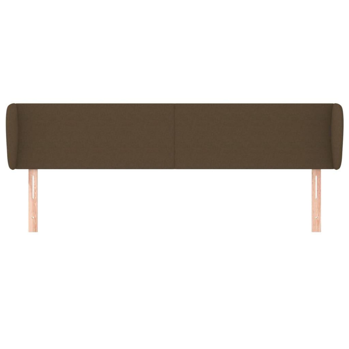 VIDAXL Tete de lit avec oreilles Marron fonce 203x23x78/88 cm Tissu