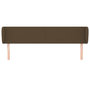 Voir la diapositive 3 : VIDAXL Tete de lit avec oreilles Marron fonce 203x23x78/88 cm Tissu