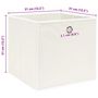 Voir la diapositive 6 : VIDAXL Boîtes de rangement 10 pcs Blanc 32x32x32 cm Tissu