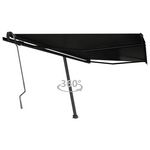 VIDAXL Auvent manuel retractable sur pied 450x350 cm Anthracite