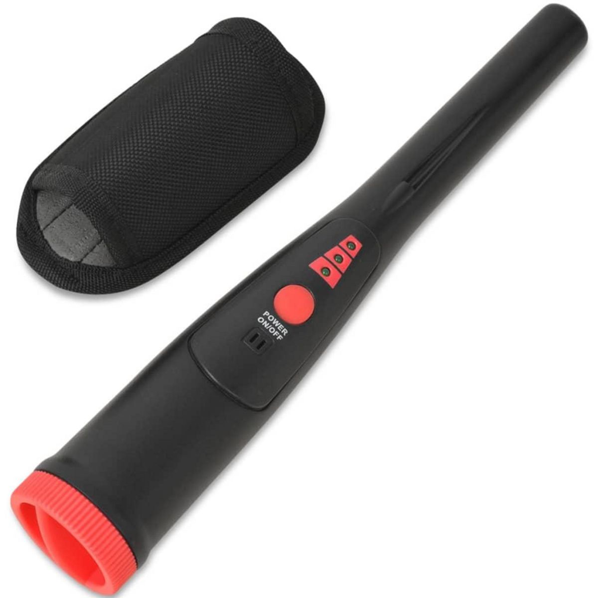 VIDAXL Detecteur de metaux Noir et rouge