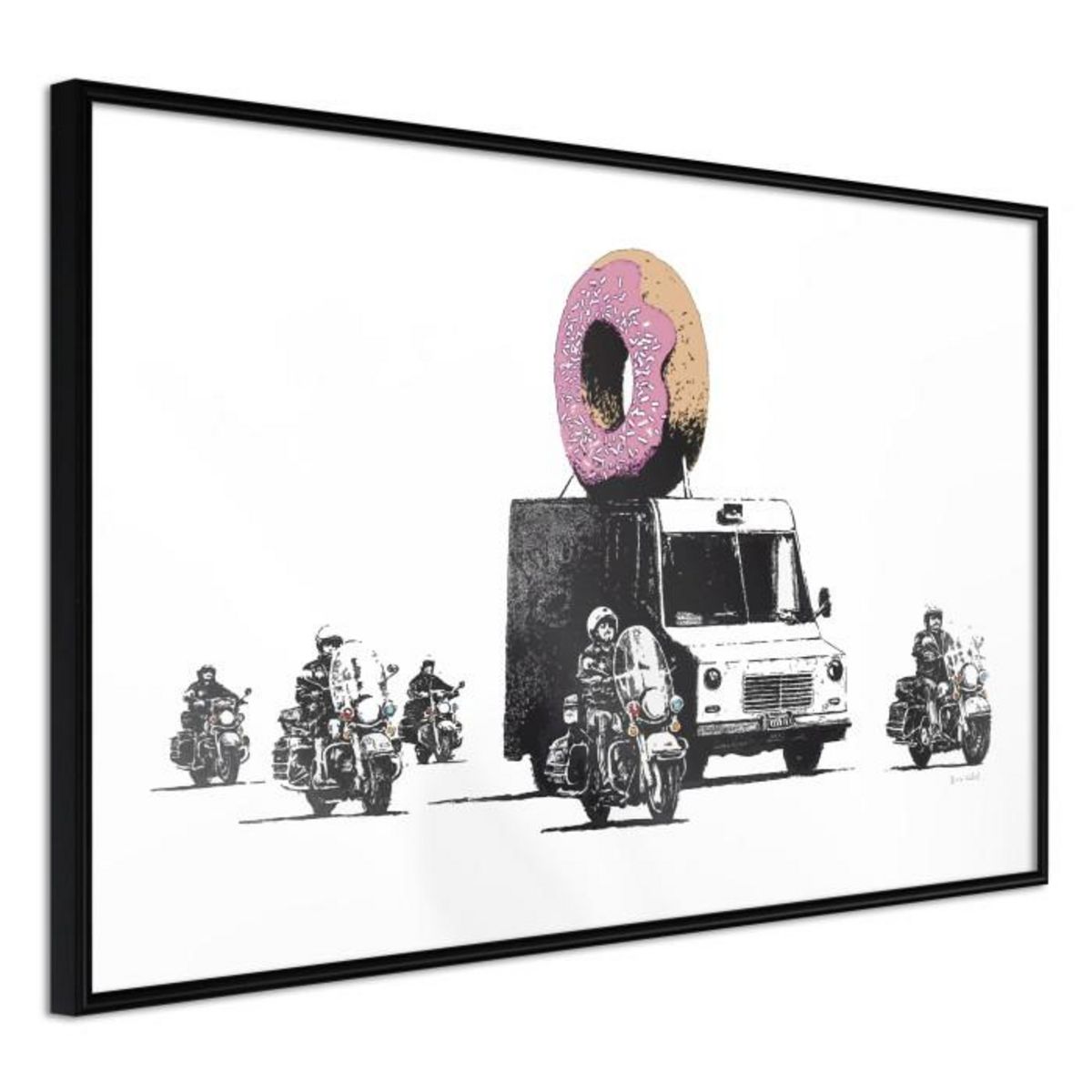 Paris Prix Affiche Murale Encadrée  Banksy Donuts Strawberry