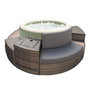 Voir la diapositive 2 : INTEX Pack spa gonflable Intex PureSpa Olive rond Bulles 6 places + Ensemble mobilier