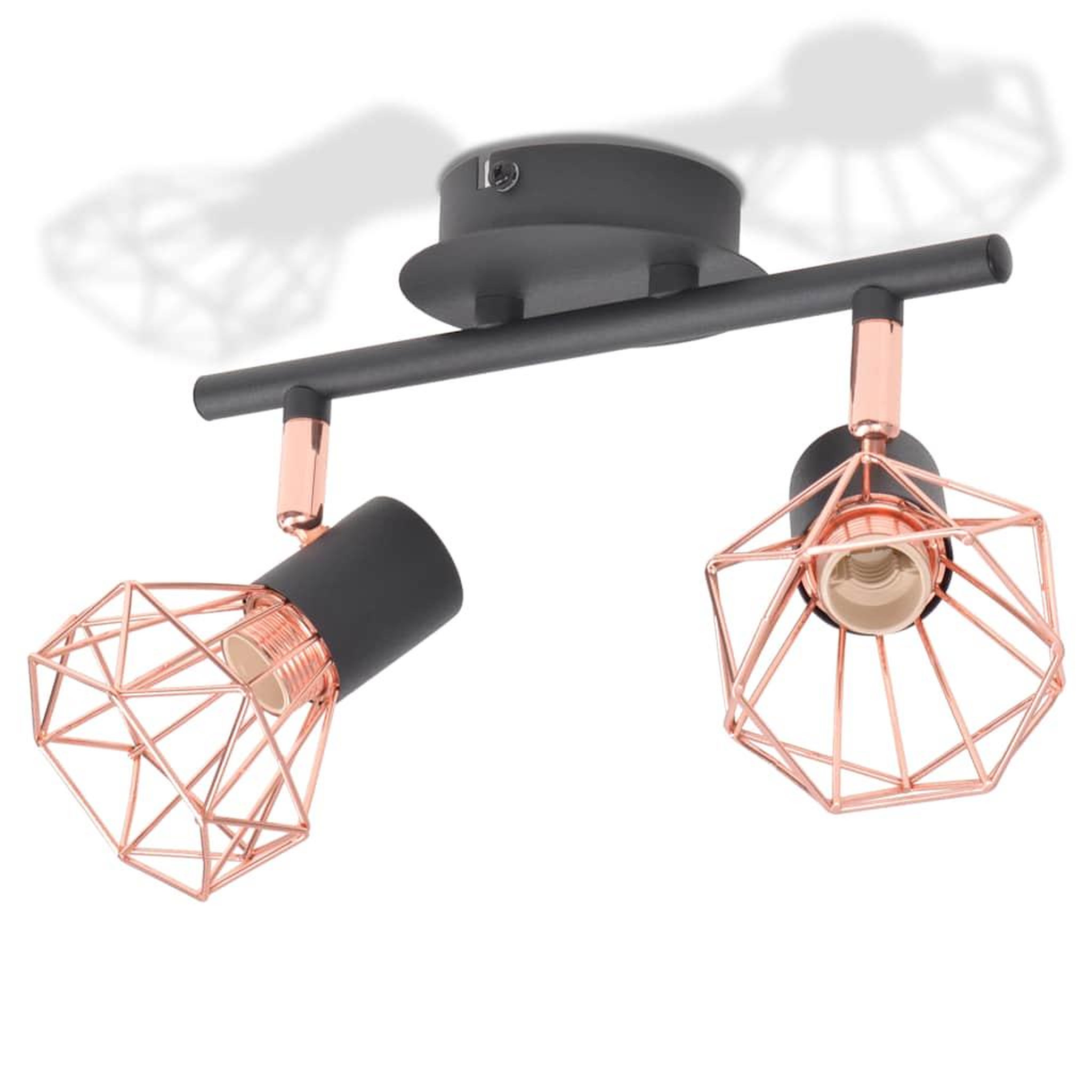 Voir la diapositive 3 : VIDAXL Plafonnier avec 2 ampoules LED a filament 8 W