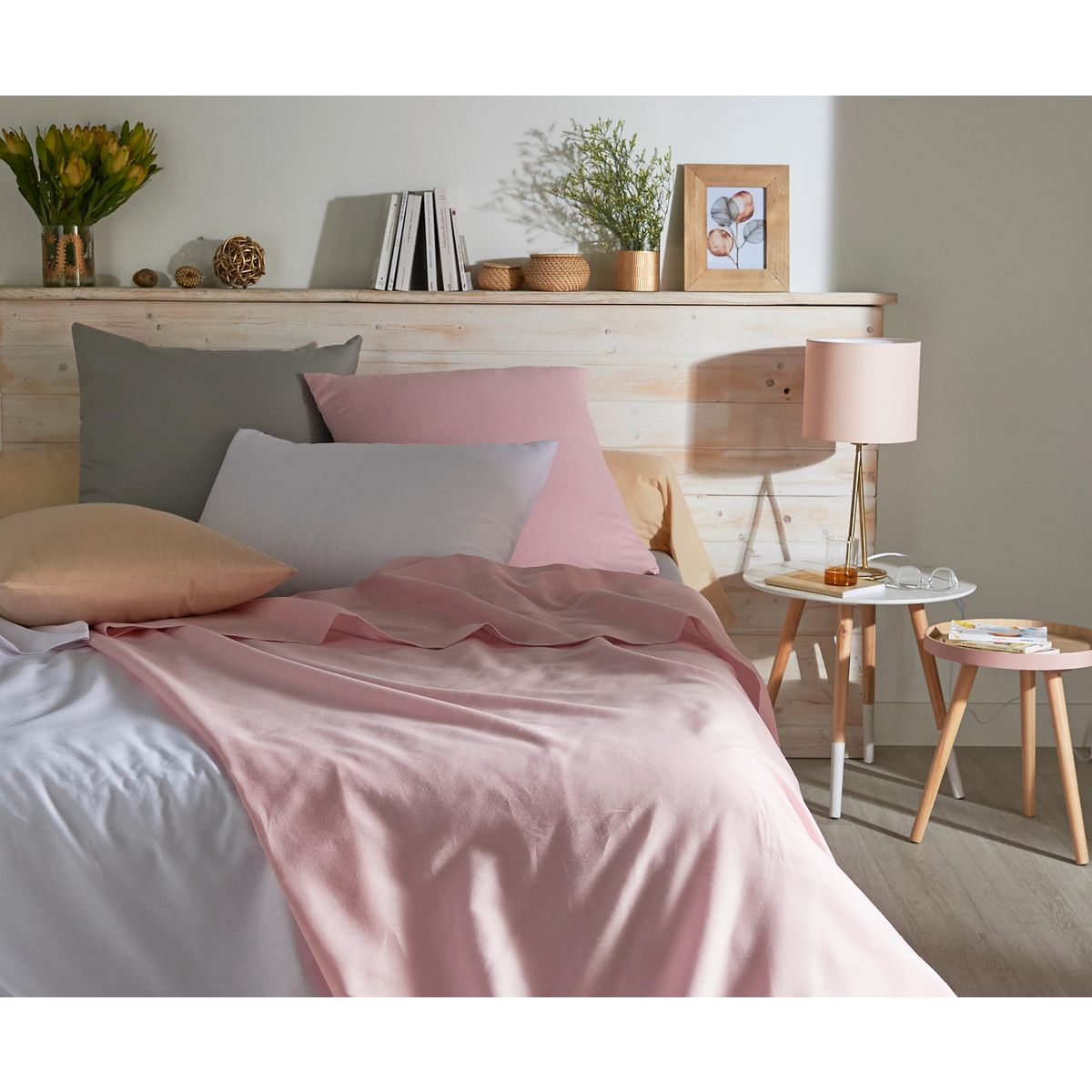 ACTUEL Taie d oreiller unie en polycoton - collection permanente