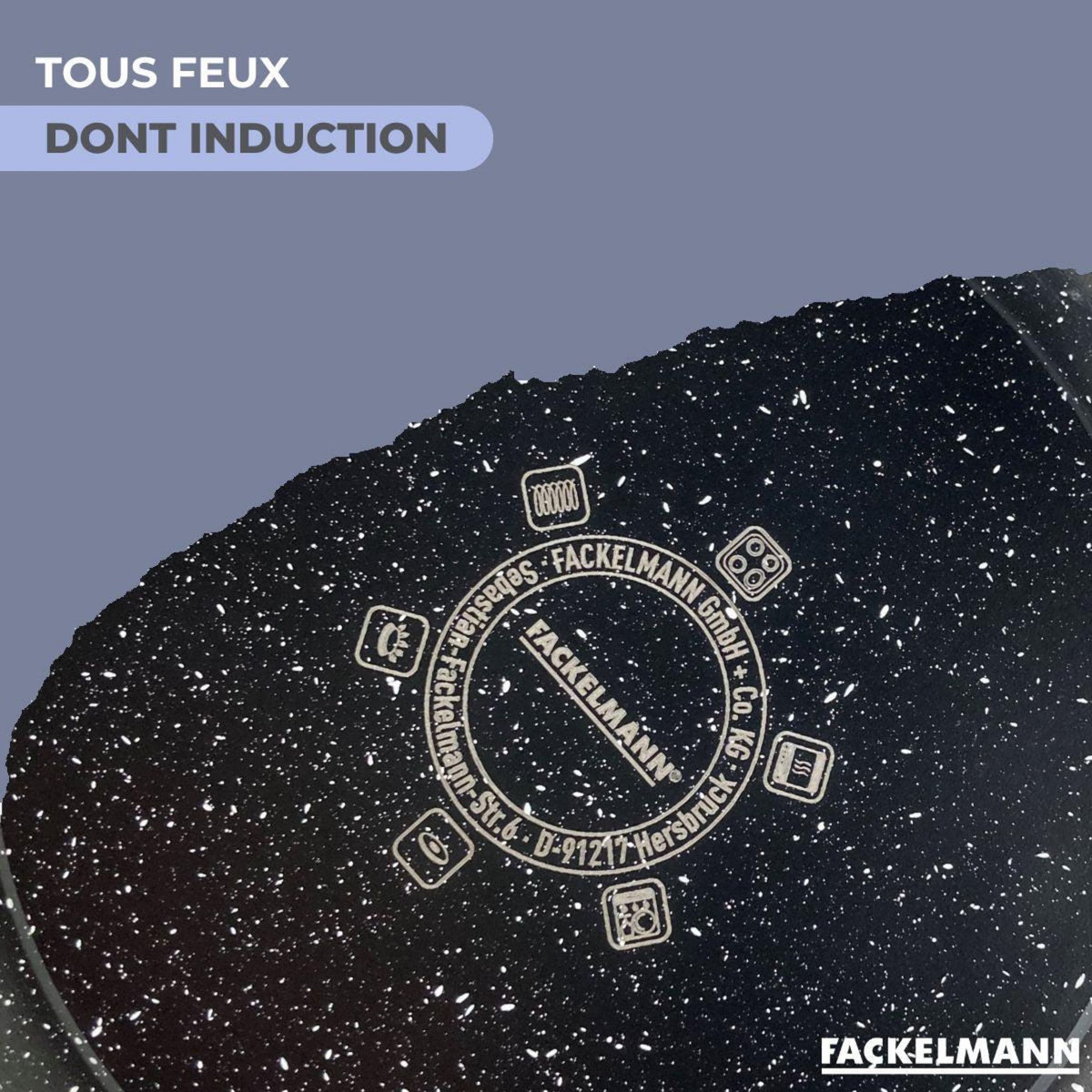 Fackelmann Poêle 20 cm fonte alu revêtement antiadhésif céramique sans PFAS Fackelmann