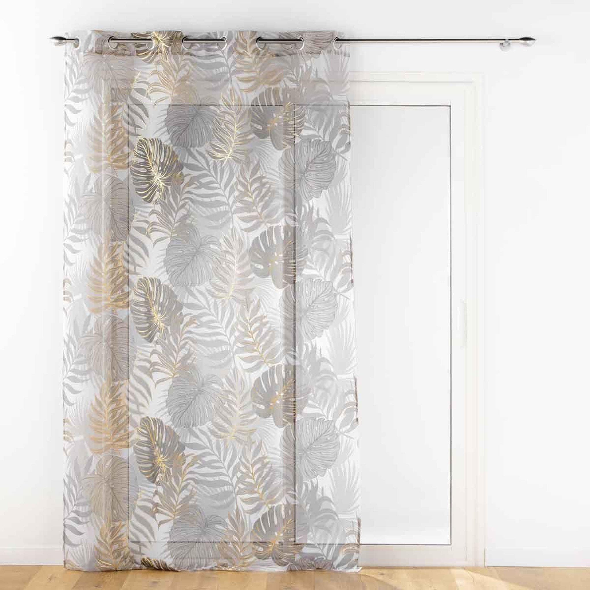 Douceur d'Intérieur Rideau voilage à œillets  mogador  140x240cm beige