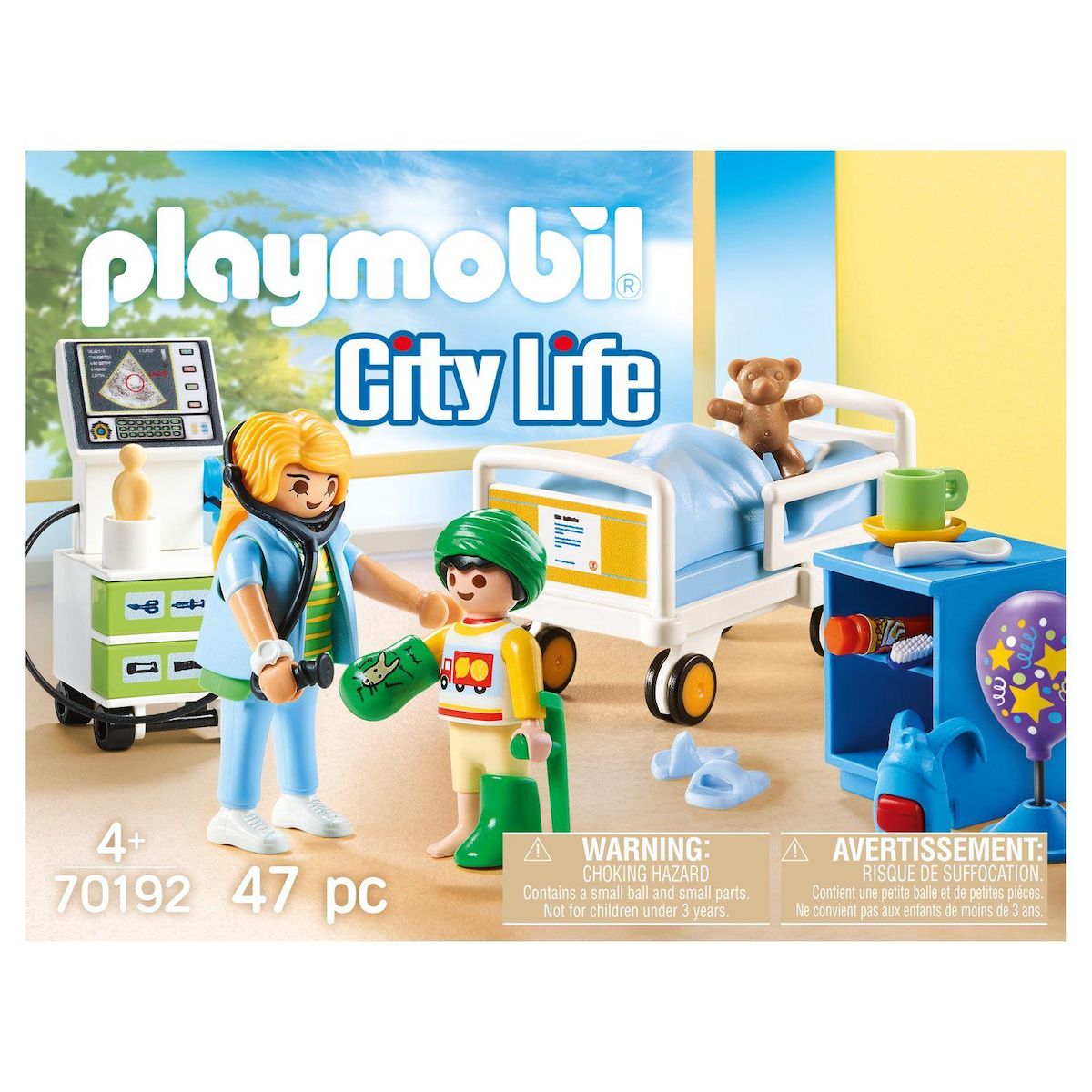 PLAYMOBIL 70192 - City Life - Chambre d'hôpital pour enfant