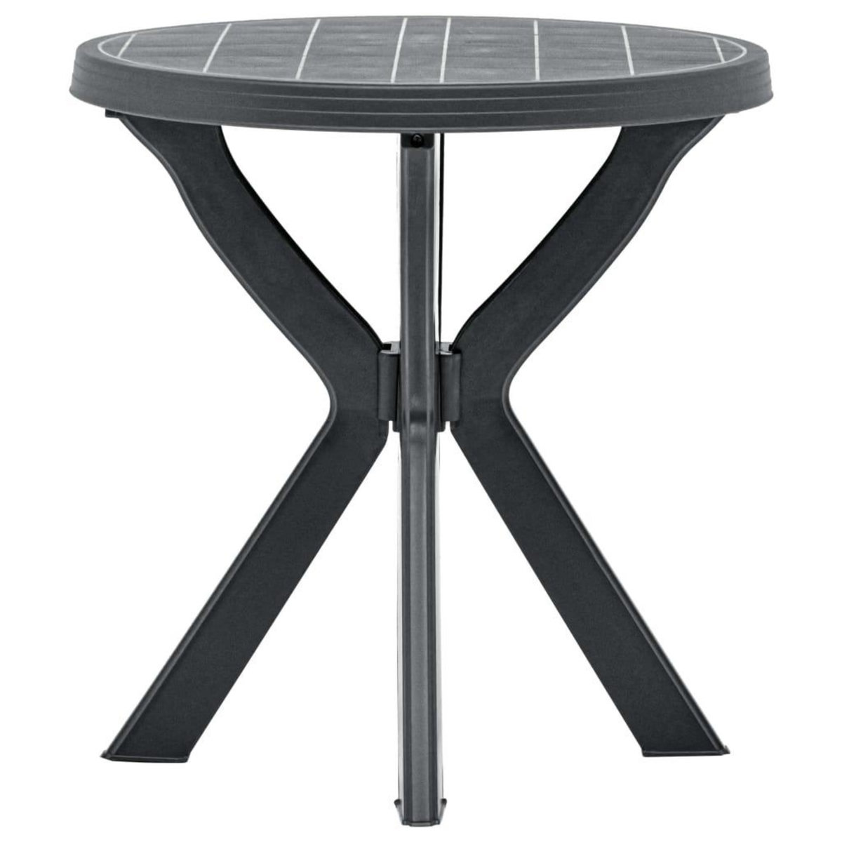 VIDAXL Table de bistro Anthracite Ø70 cm Plastique