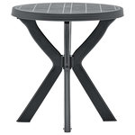 VIDAXL Table de bistro Anthracite Ø70 cm Plastique