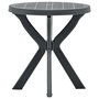 Voir la diapositive 1 : VIDAXL Table de bistro Anthracite Ø70 cm Plastique