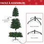 Voir la diapositive 6 : HOMCOM Sapin de Noël artificiel Ø 120 x 240H cm 1499 branches épines imitation Nordmann grand réalisme vert