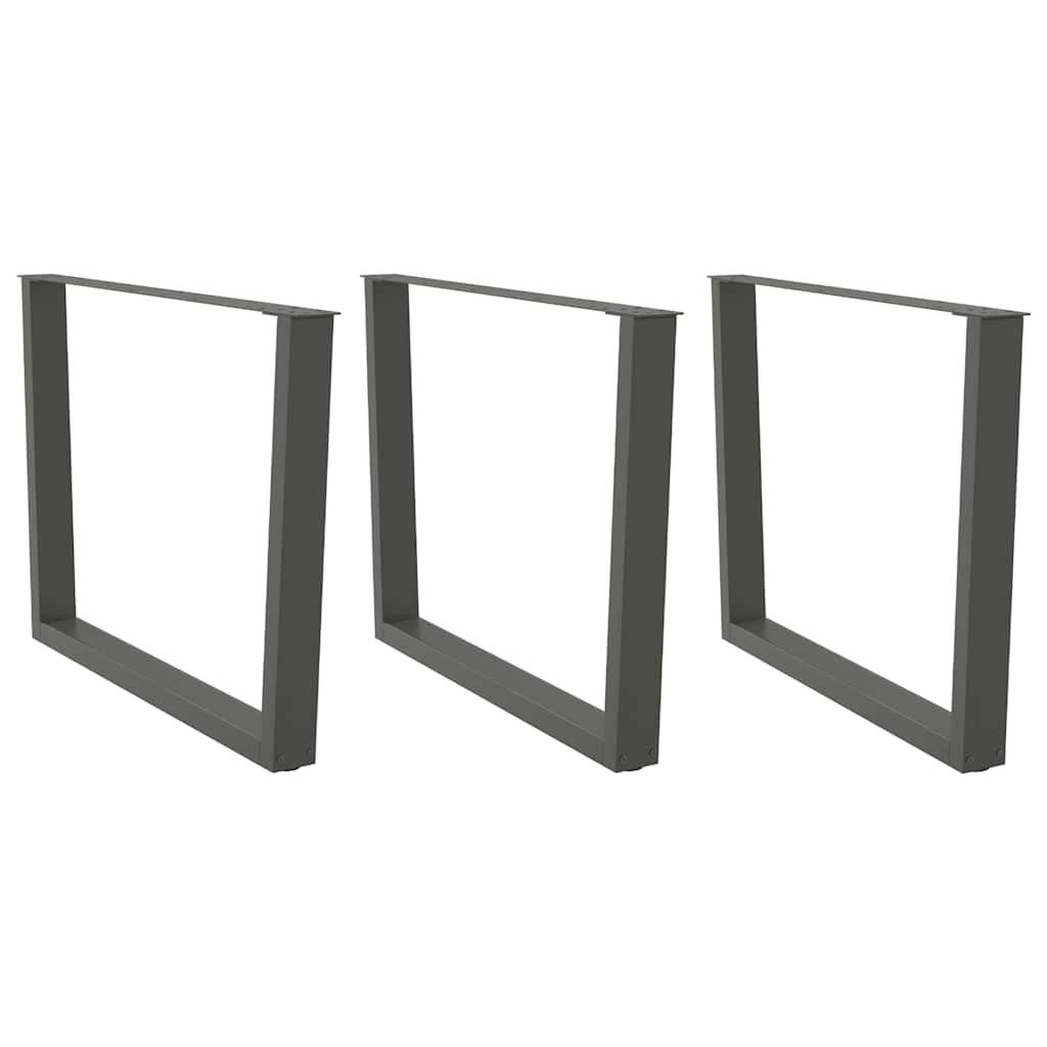 VIDAXL Pieds de table a manger forme de V 3 pcs 100x(72-73,3) cm acier