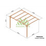 Voir la diapositive 2 : JARDIDECO Pergola adossée en bois massif Orléans 420 x 300 cm- Maderland