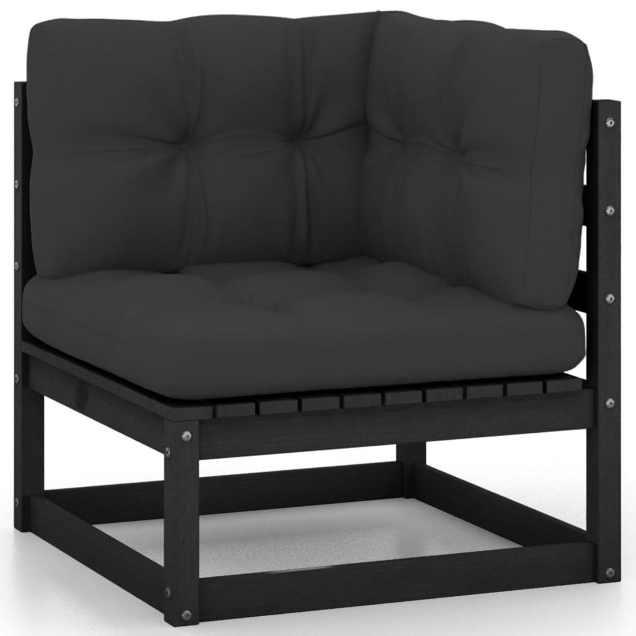 Voir la diapositive 4 : VIDAXL Salon de jardin 6 pcs avec coussins Bois de pin massif