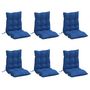 Voir la diapositive 3 : VIDAXL Coussins de chaise a dossier bas lot de 6 bleu royal