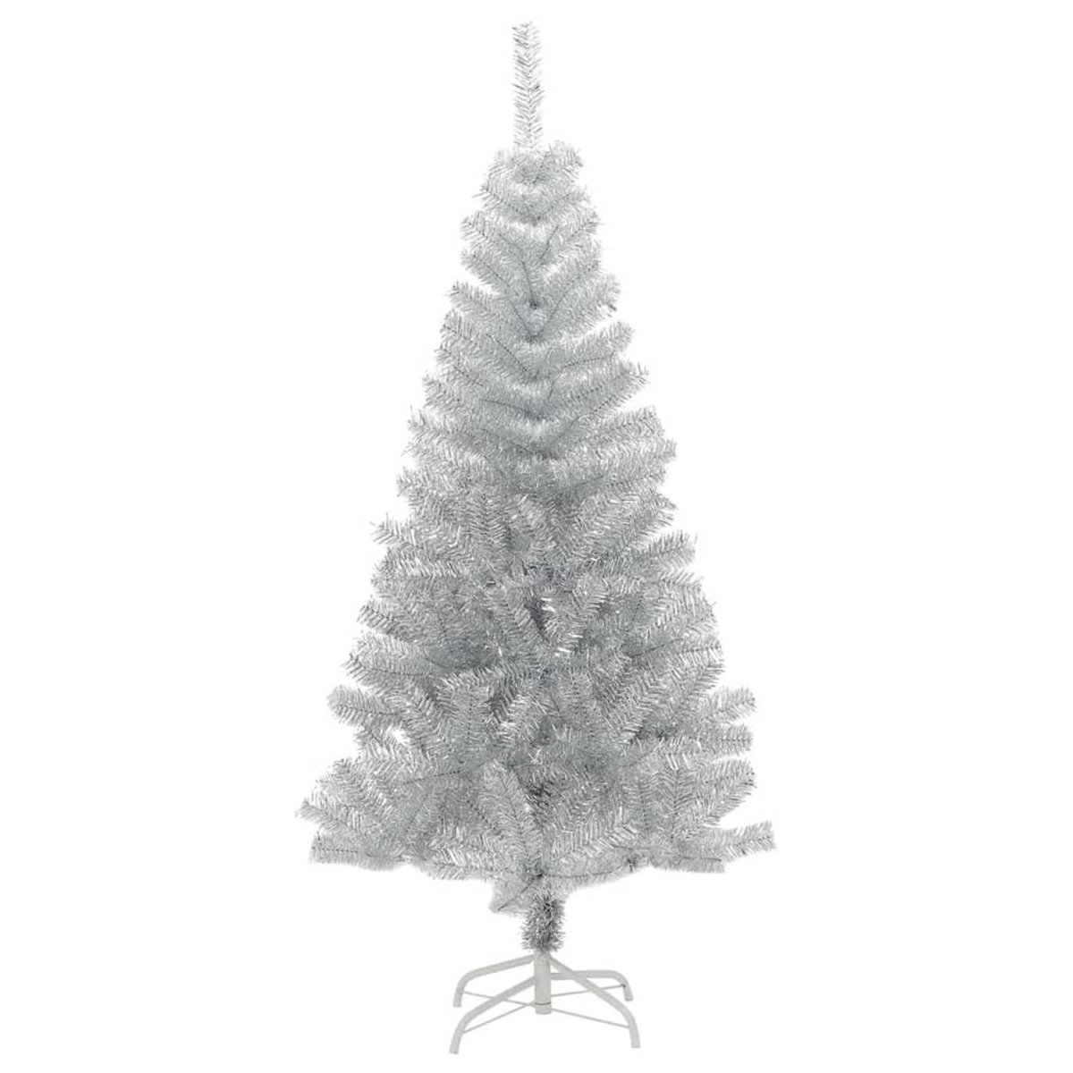 VIDAXL Sapin de Noël artificiel avec support argente 120 cm PET